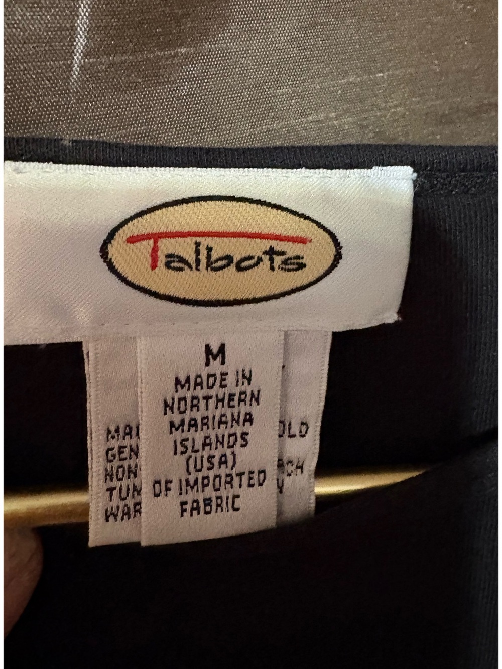 Talbots Black Short Sleeve Crewneck Tee - Picture 3 of 4